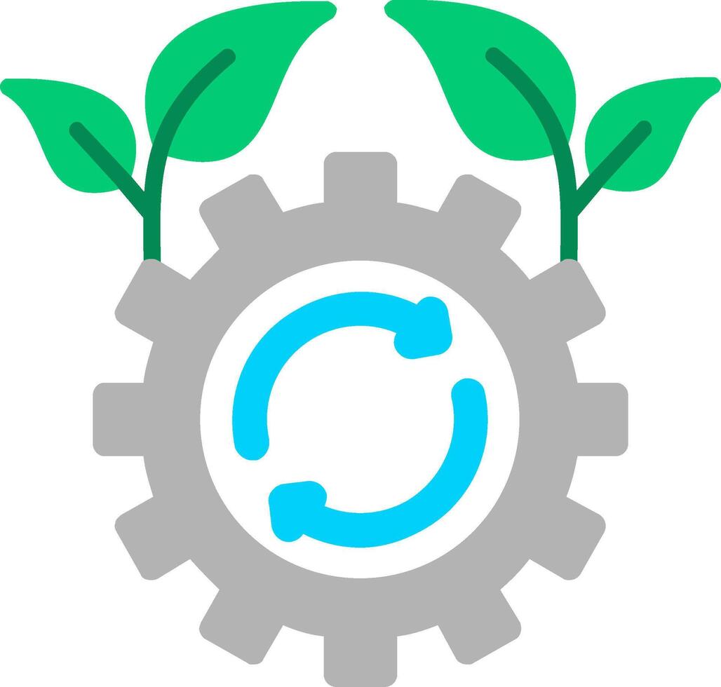 Sustainable Technology Flat Icon vector