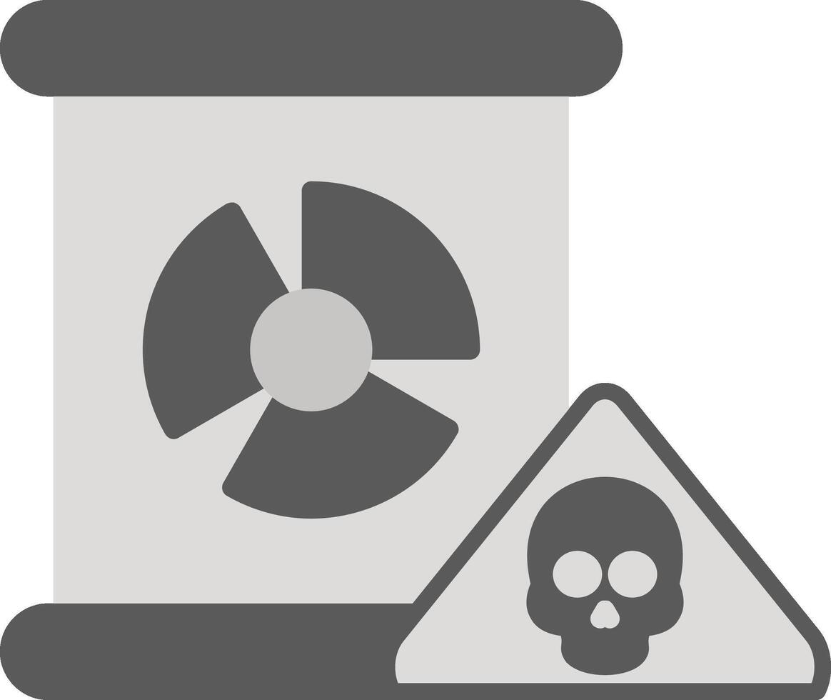 nuclear peligro plano icono vector