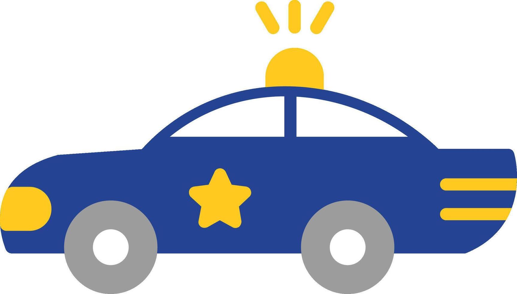 Police Car Flat Icon vector