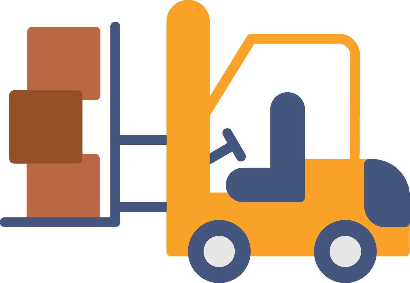 Forklift Flat Icon vector