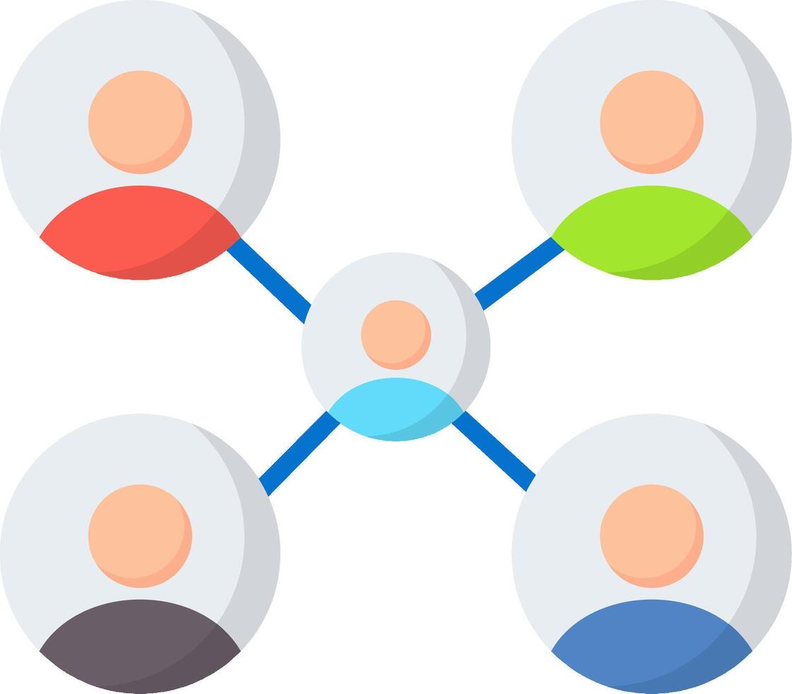 Networking Flat Icon vector