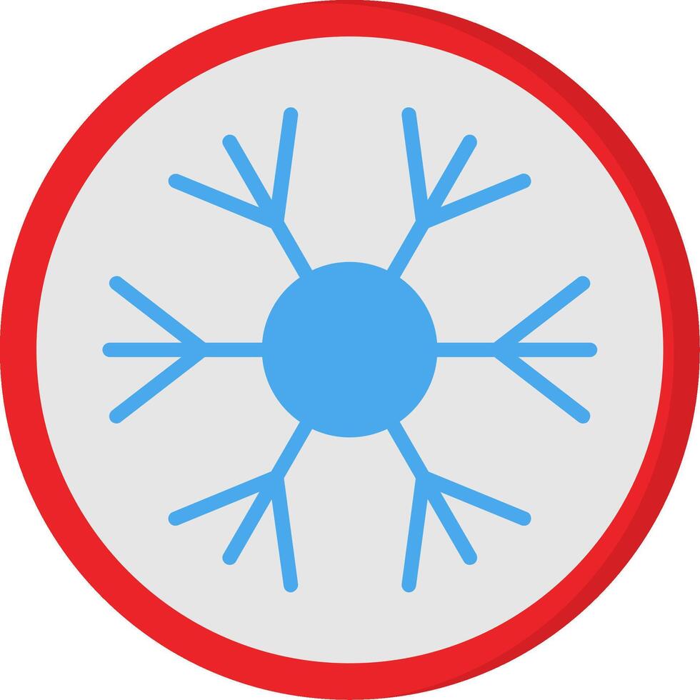 icono plano de copo de nieve vector