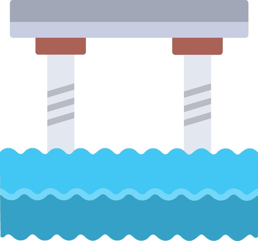 Bridge Flat Icon vector