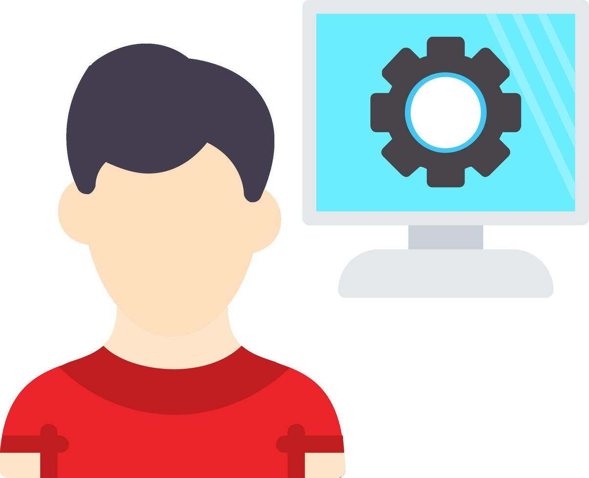 Air Engineer Flat Icon vector