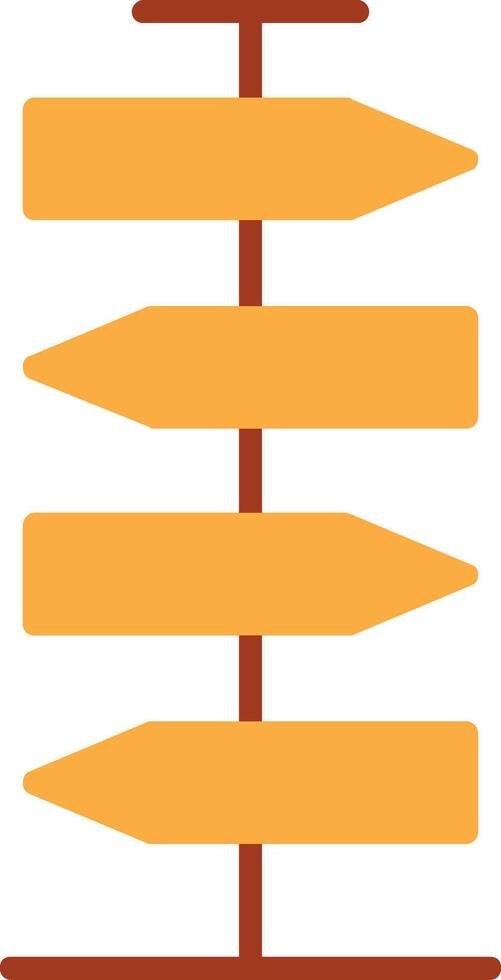 Signpost Flat Icon vector