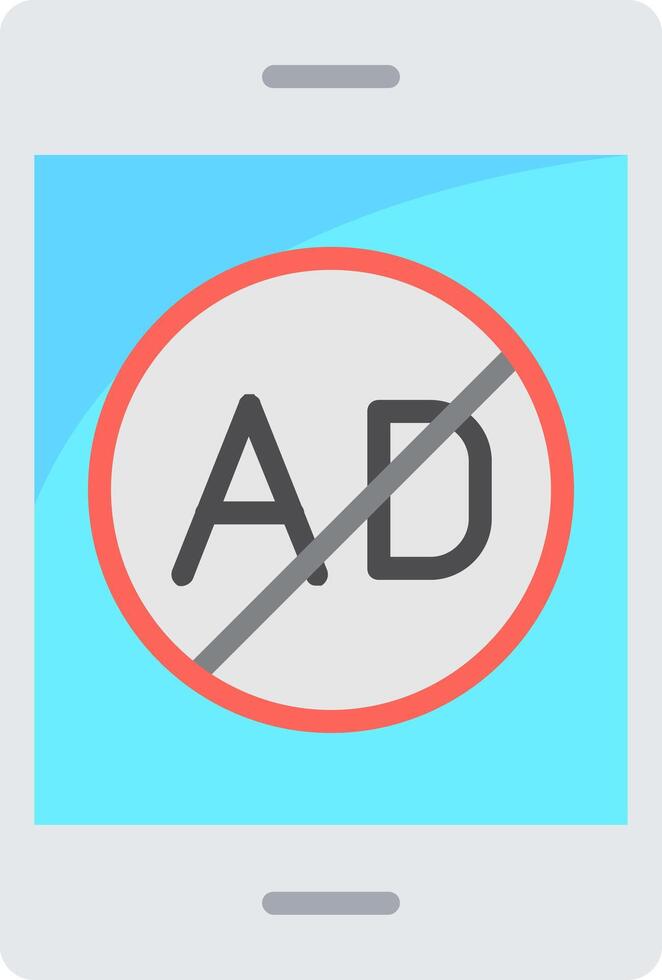 Ad Blocker Flat Icon vector