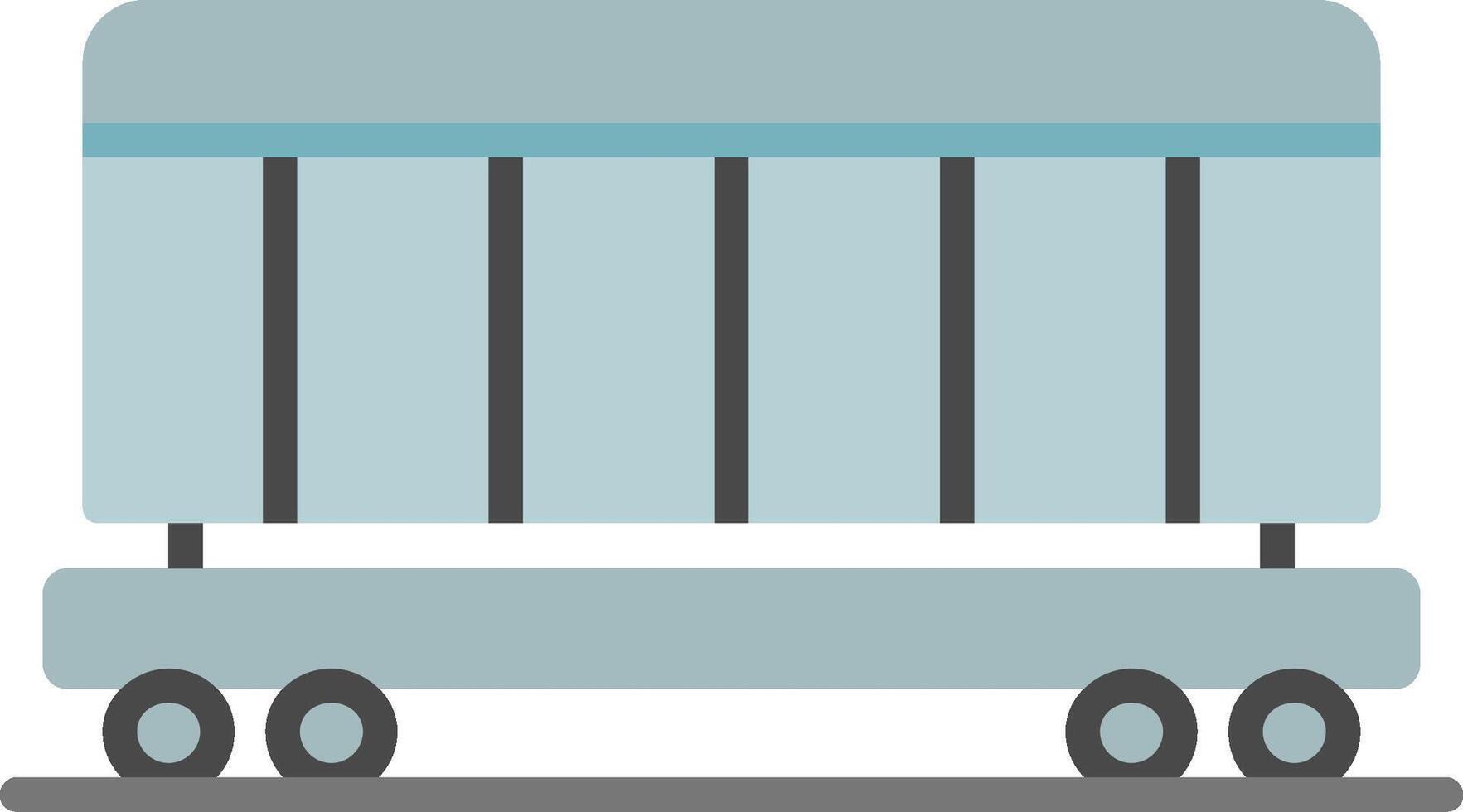Cargo Train Flat Icon vector