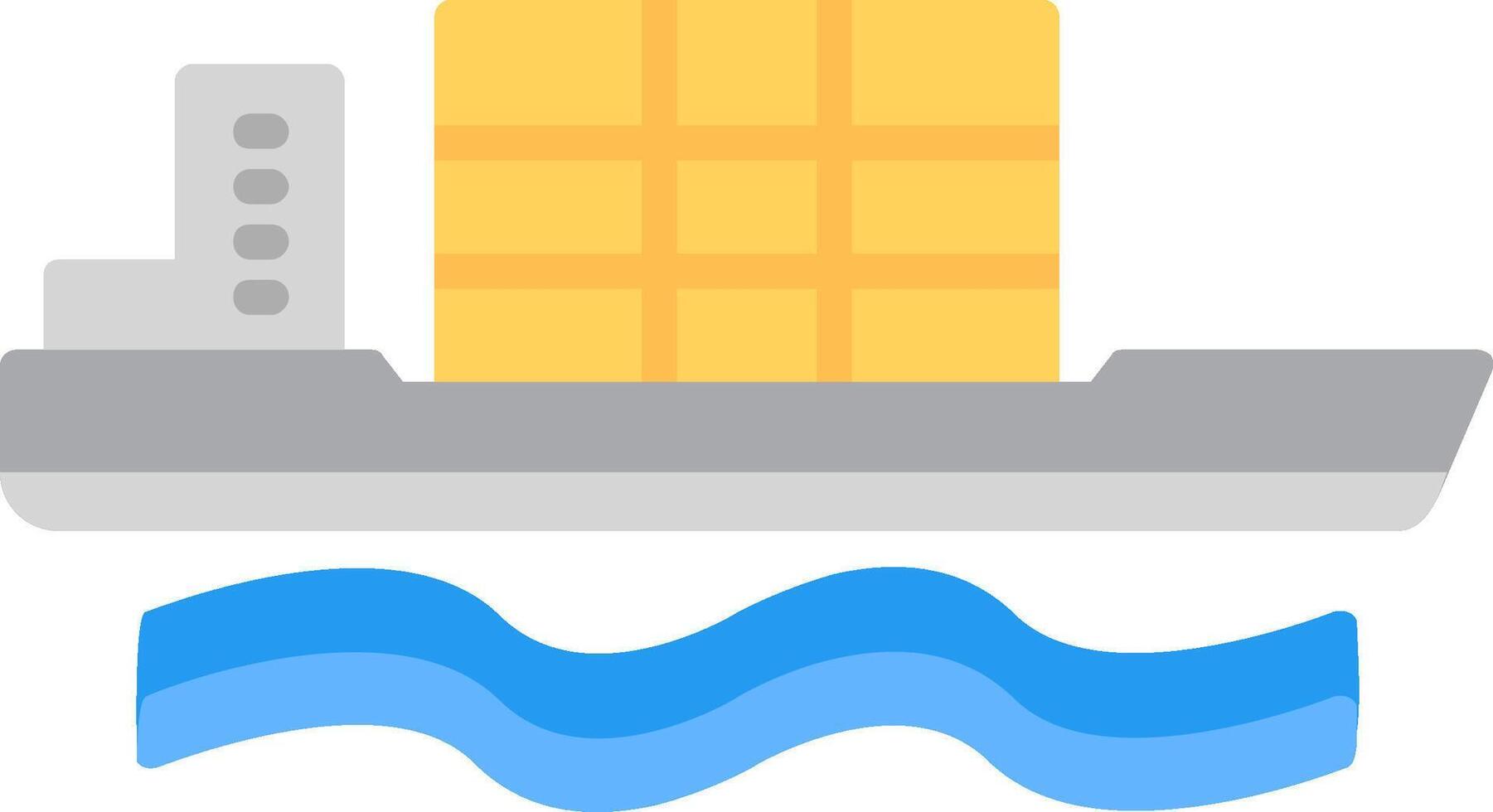 Bulk Carrier Flat Icon vector