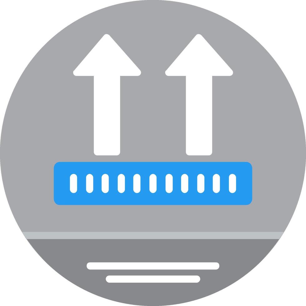 This Way Up Flat Icon vector