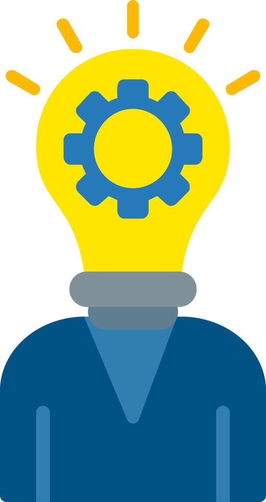 Personal Idea Flat Icon vector
