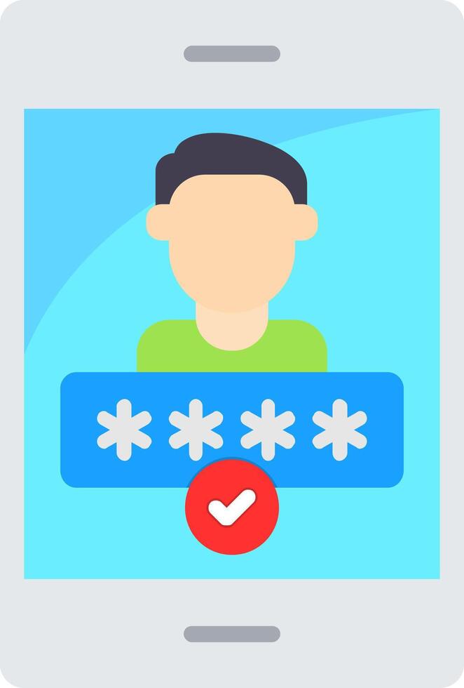 Authentication Flat Icon vector