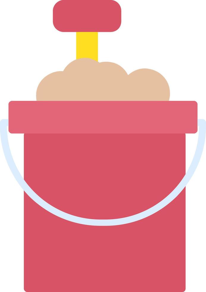 Sand Bucket Flat Icon vector