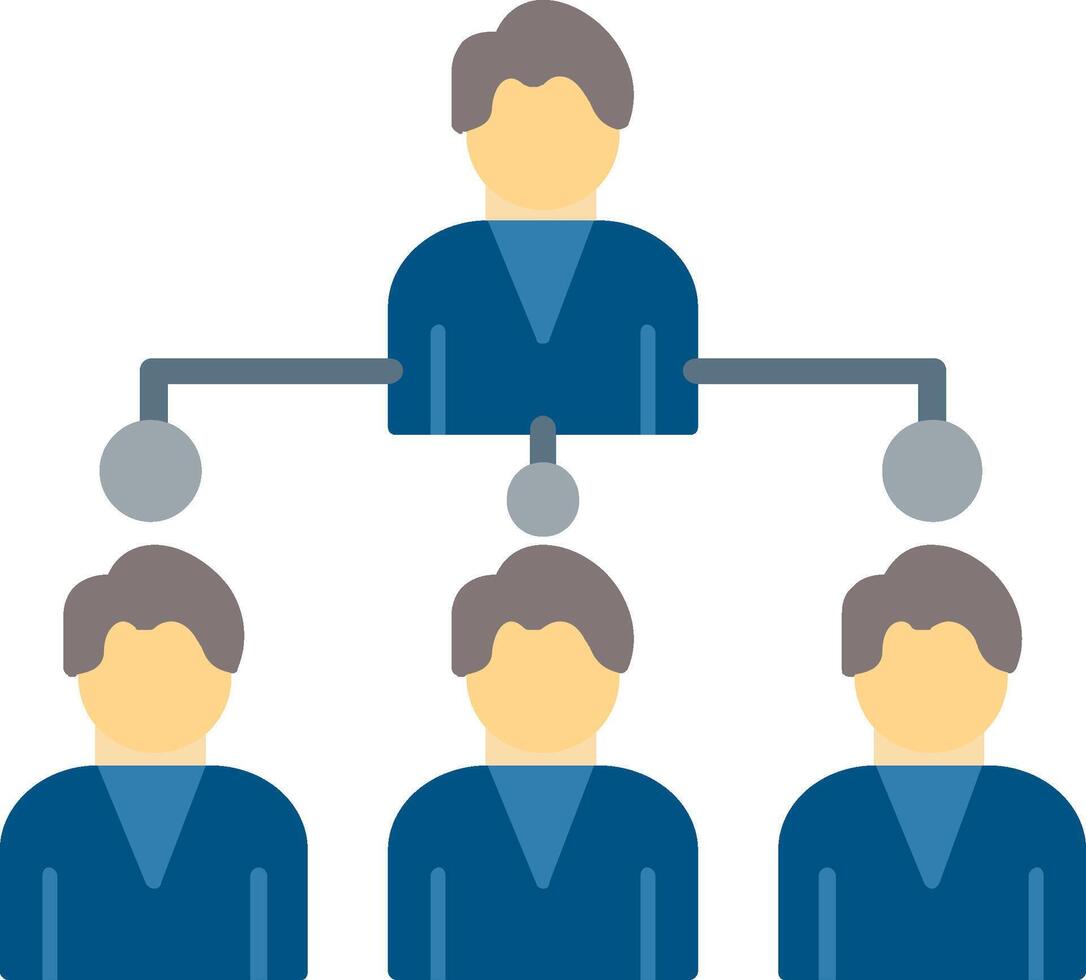 Company Structure Flat Icon vector