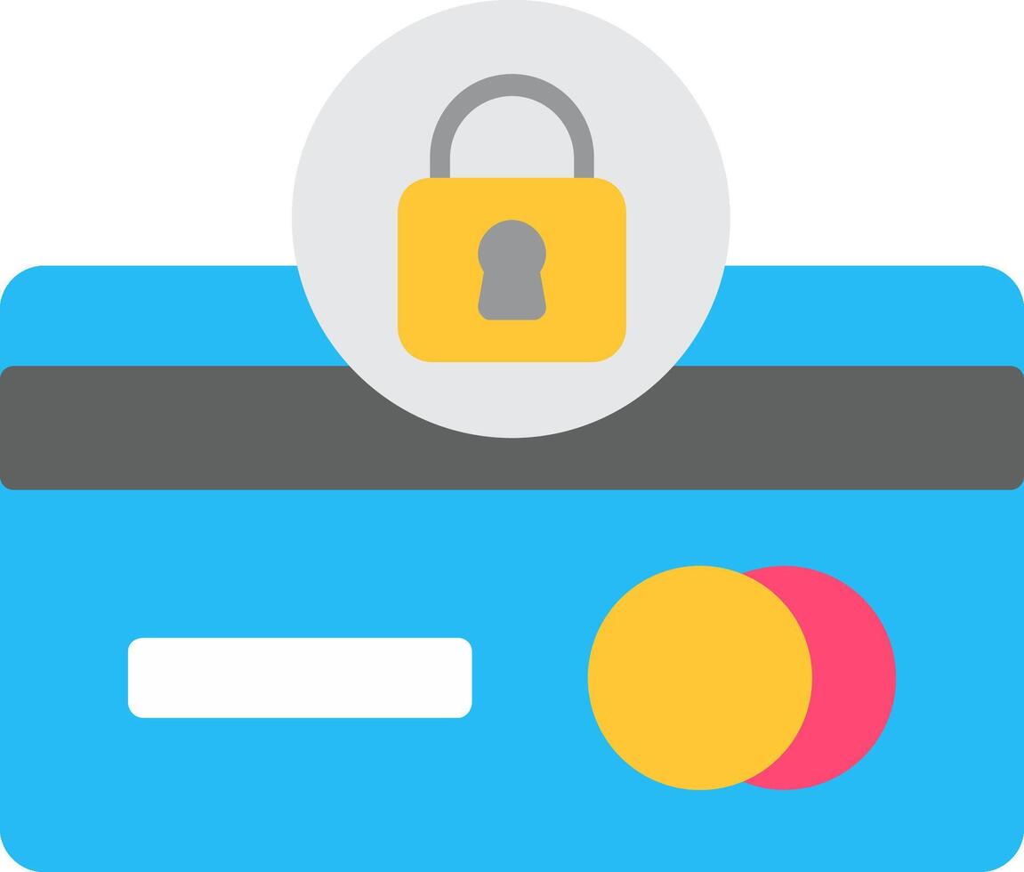 Credit Card Security Flat Icon vector