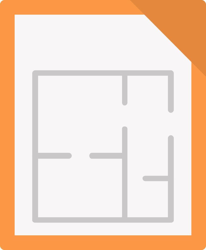 Floor Plans Flat Icon vector