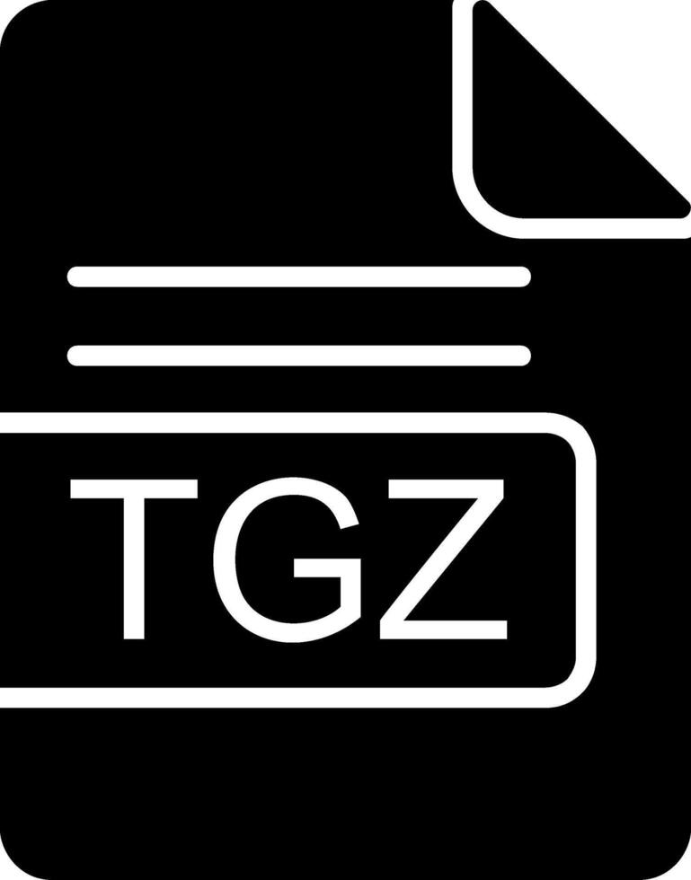 TGZ File Format Glyph Icon vector