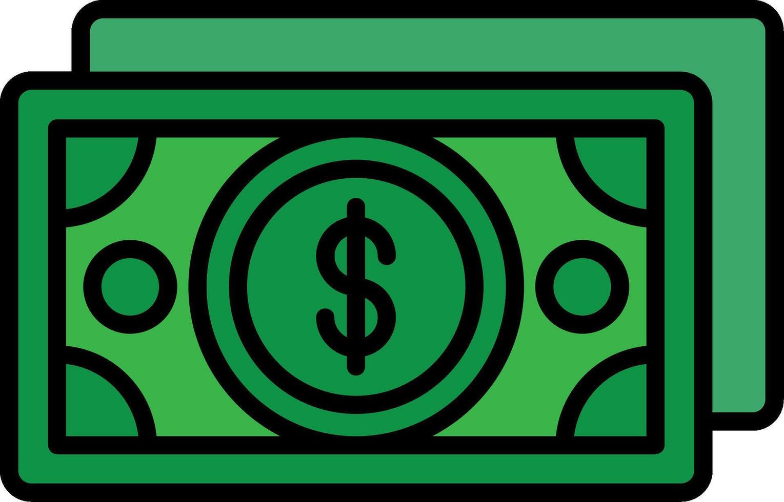 Money Line Filled Icon vector