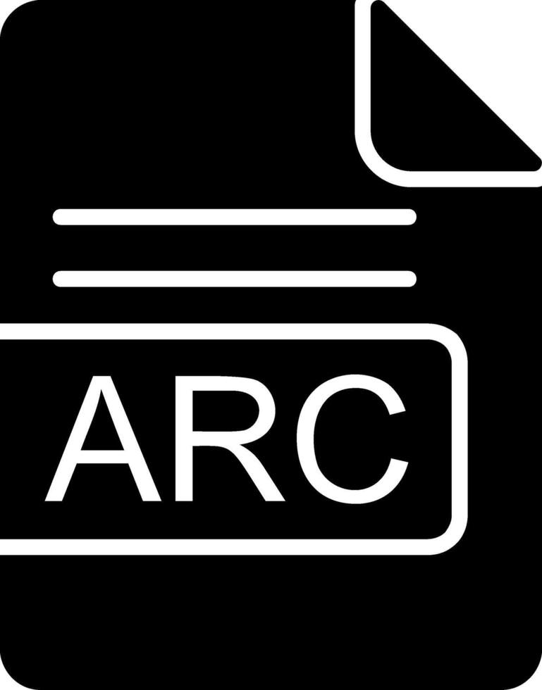 ARC File Format Glyph Icon vector