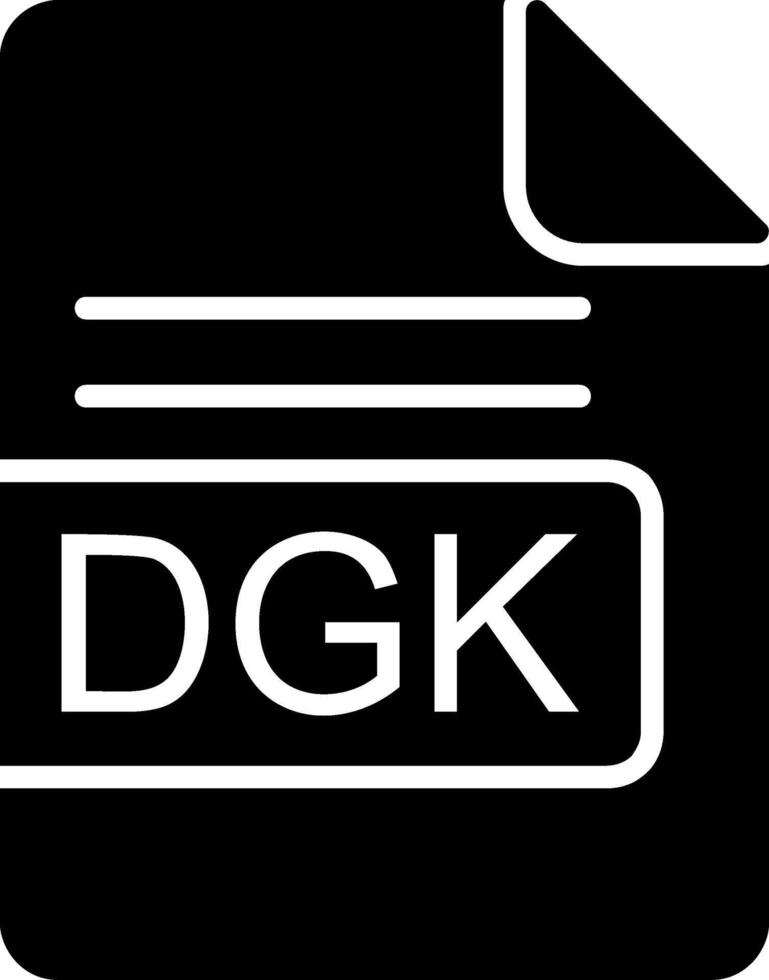 DGK File Format Glyph Icon vector