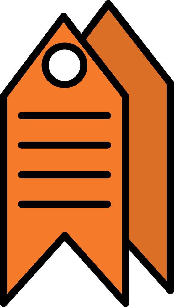 Tag Line Filled Icon vector
