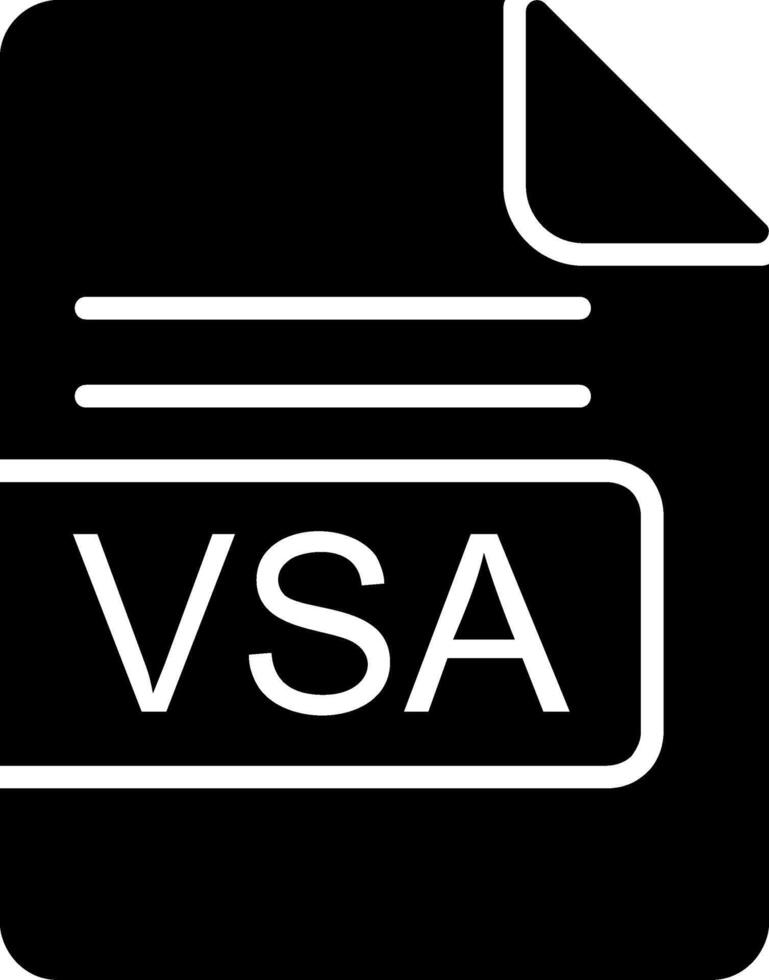 vsa archivo formato glifo icono vector