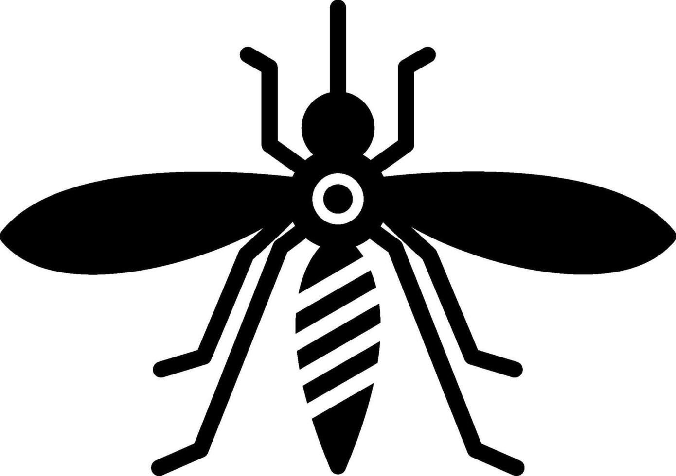 icono de glifo de mosquito vector