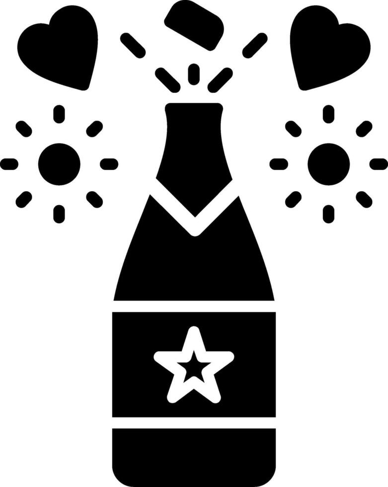 Champagne Glyph Icon vector