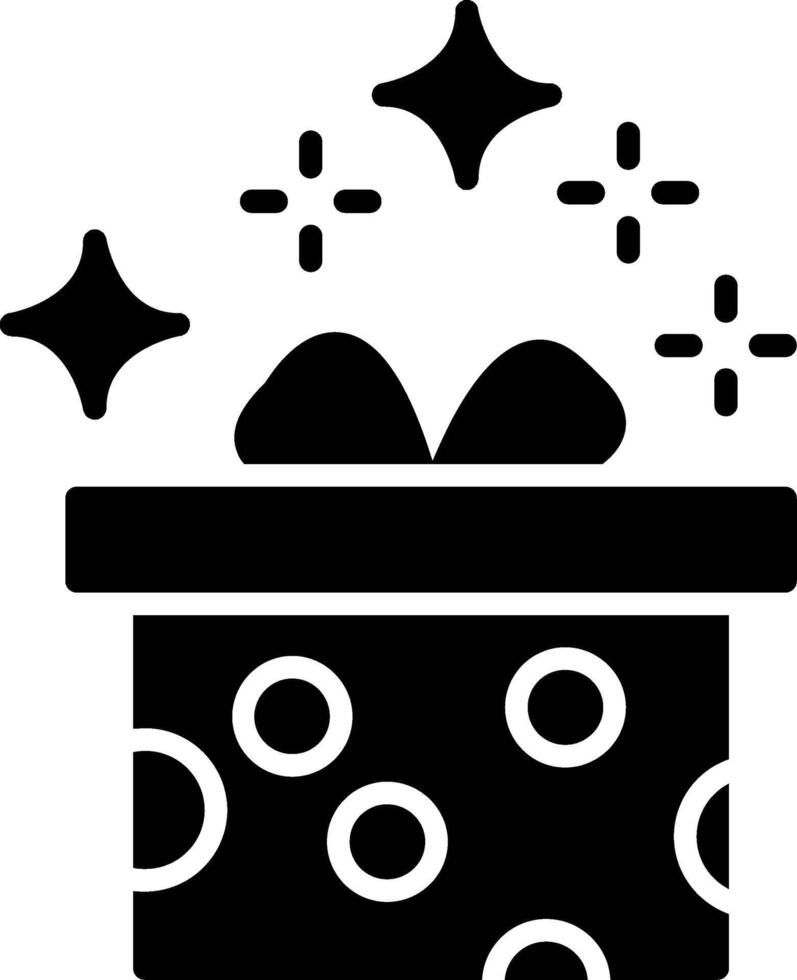 Gift Box Glyph Icon vector