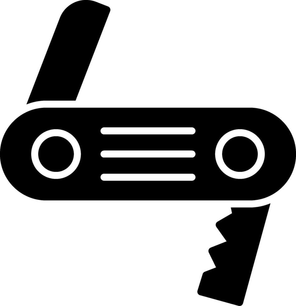 Swiss Army Knife Glyph Icon vector