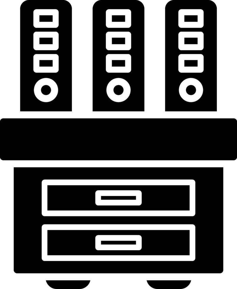 Folders Glyph Icon vector