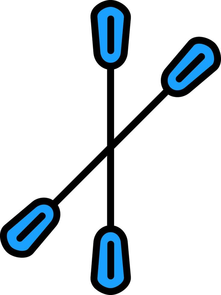 Paddle Line Filled Icon vector