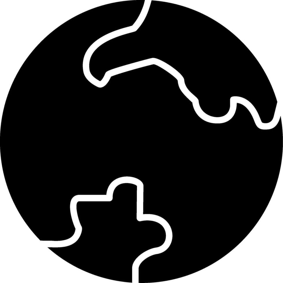 Earth Glyph Icon vector