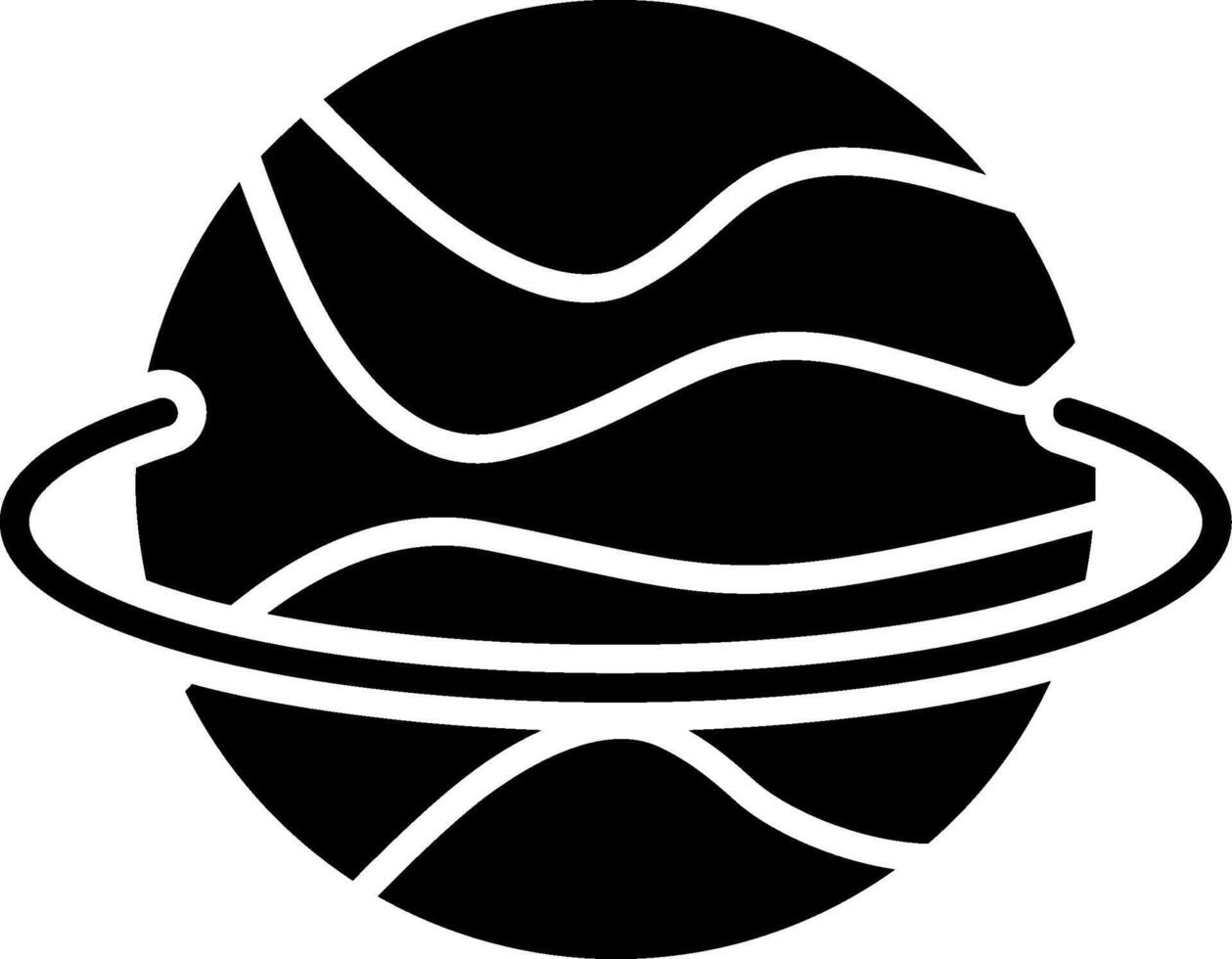 Planet Glyph Icon vector