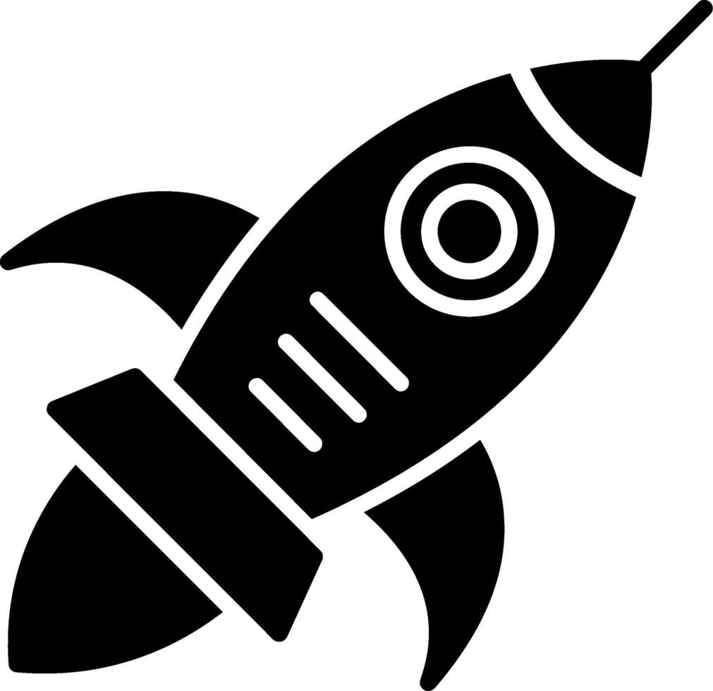 Space Craft Glyph Icon vector