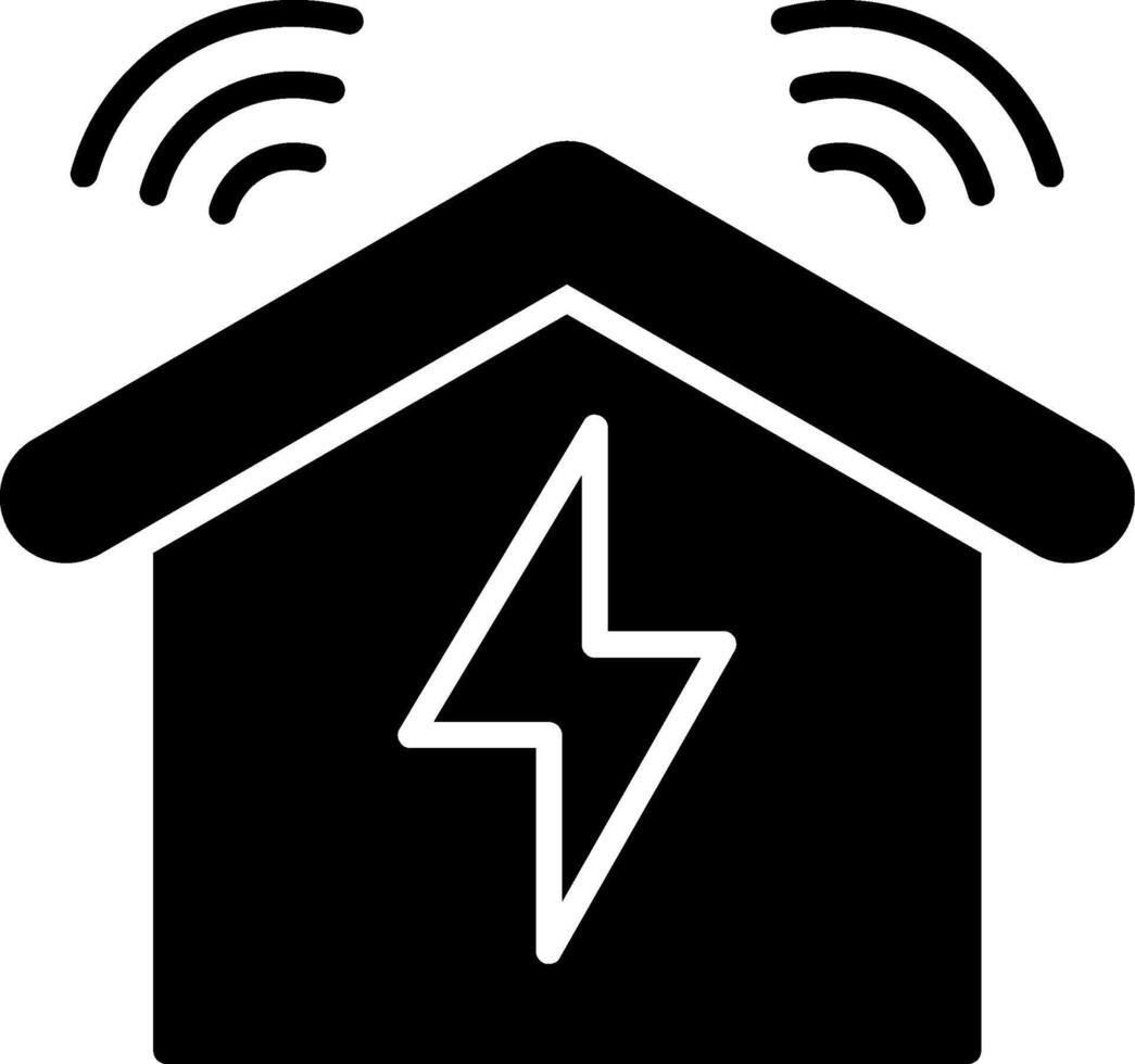 Smart Home Glyph Icon vector