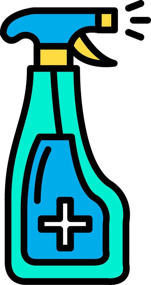 Spray Line Filled Icon vector