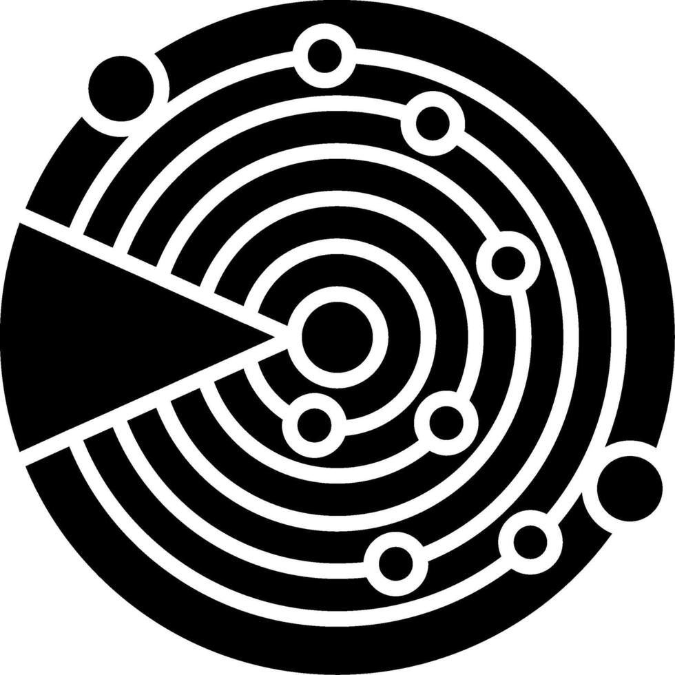 Sonar Glyph Icon vector