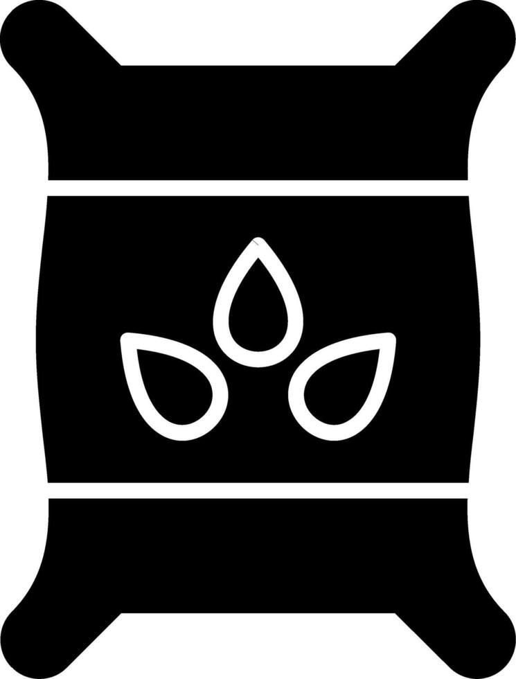 Seed Bag Glyph Icon vector