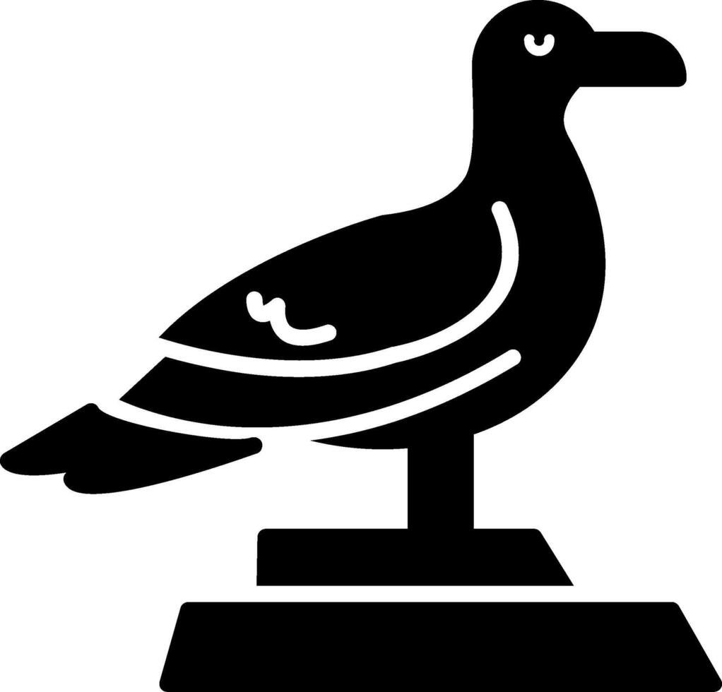 Seagull Glyph Icon vector