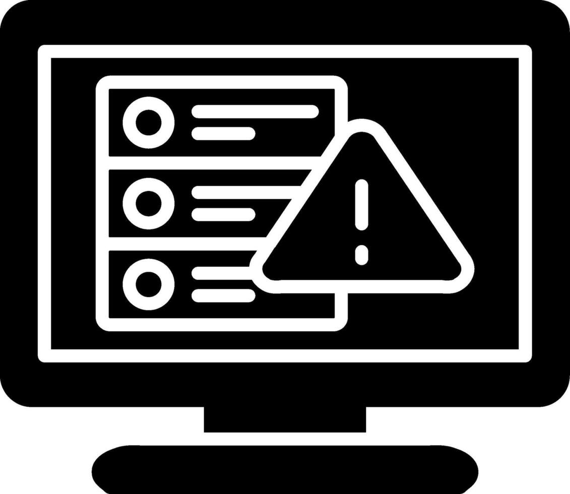 Warning Glyph Icon vector