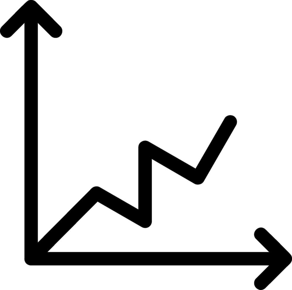 Line Graph Glyph Icon vector