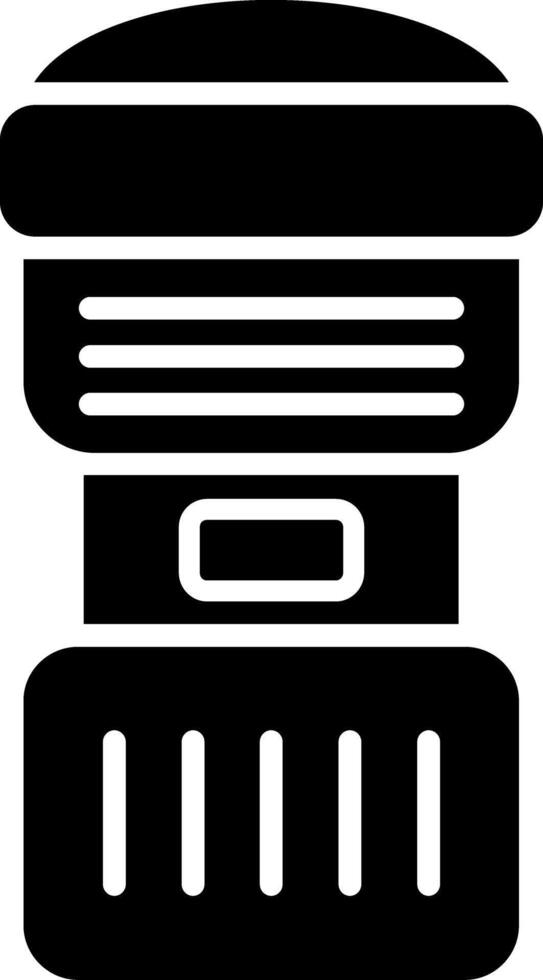 Camera Lens Glyph Icon vector