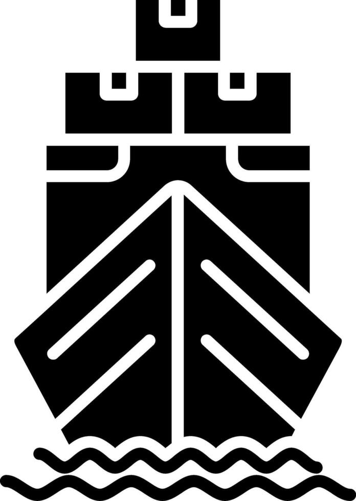 Yacht Glyph Icon vector