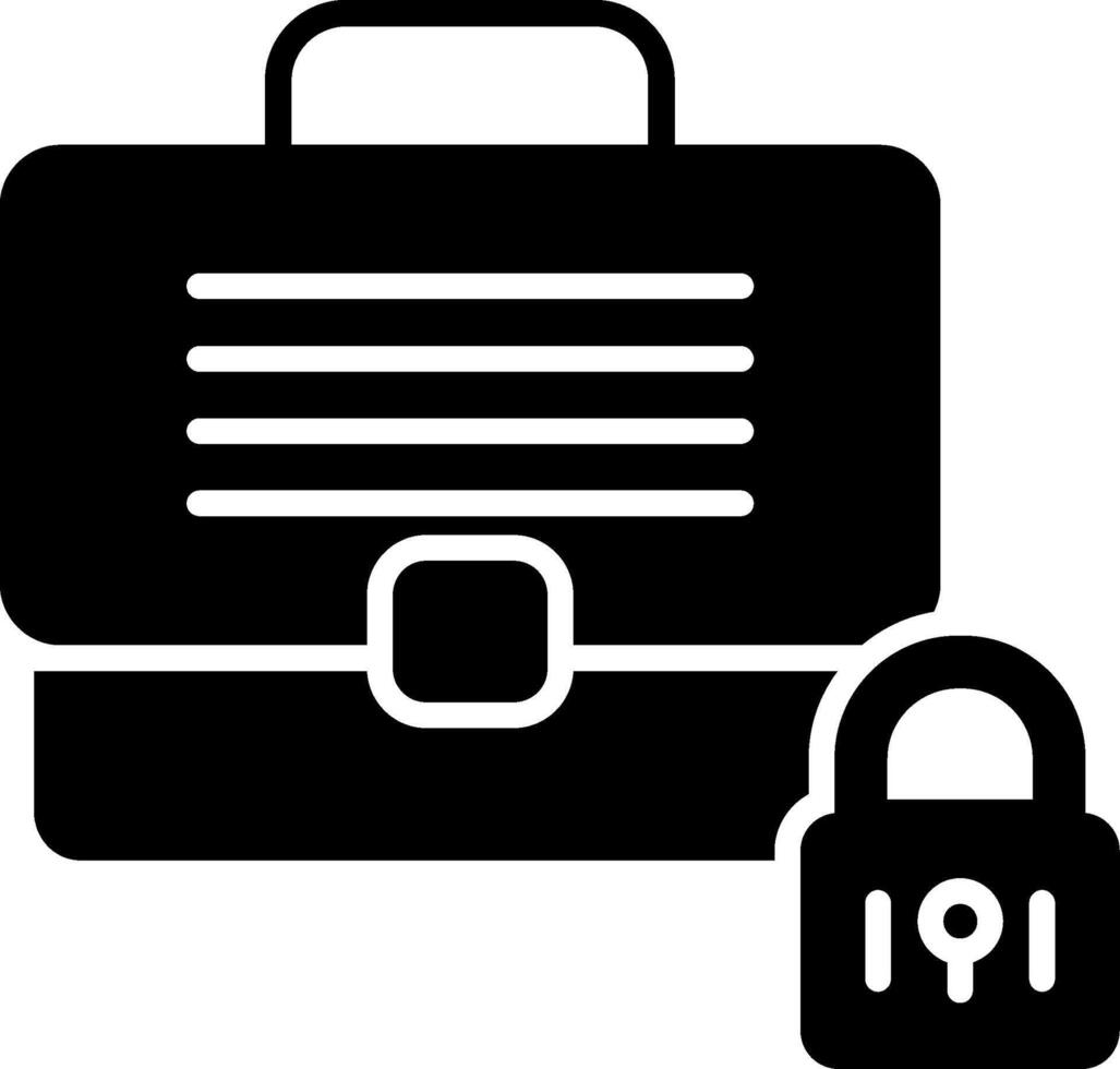 Briefcase Glyph Icon vector