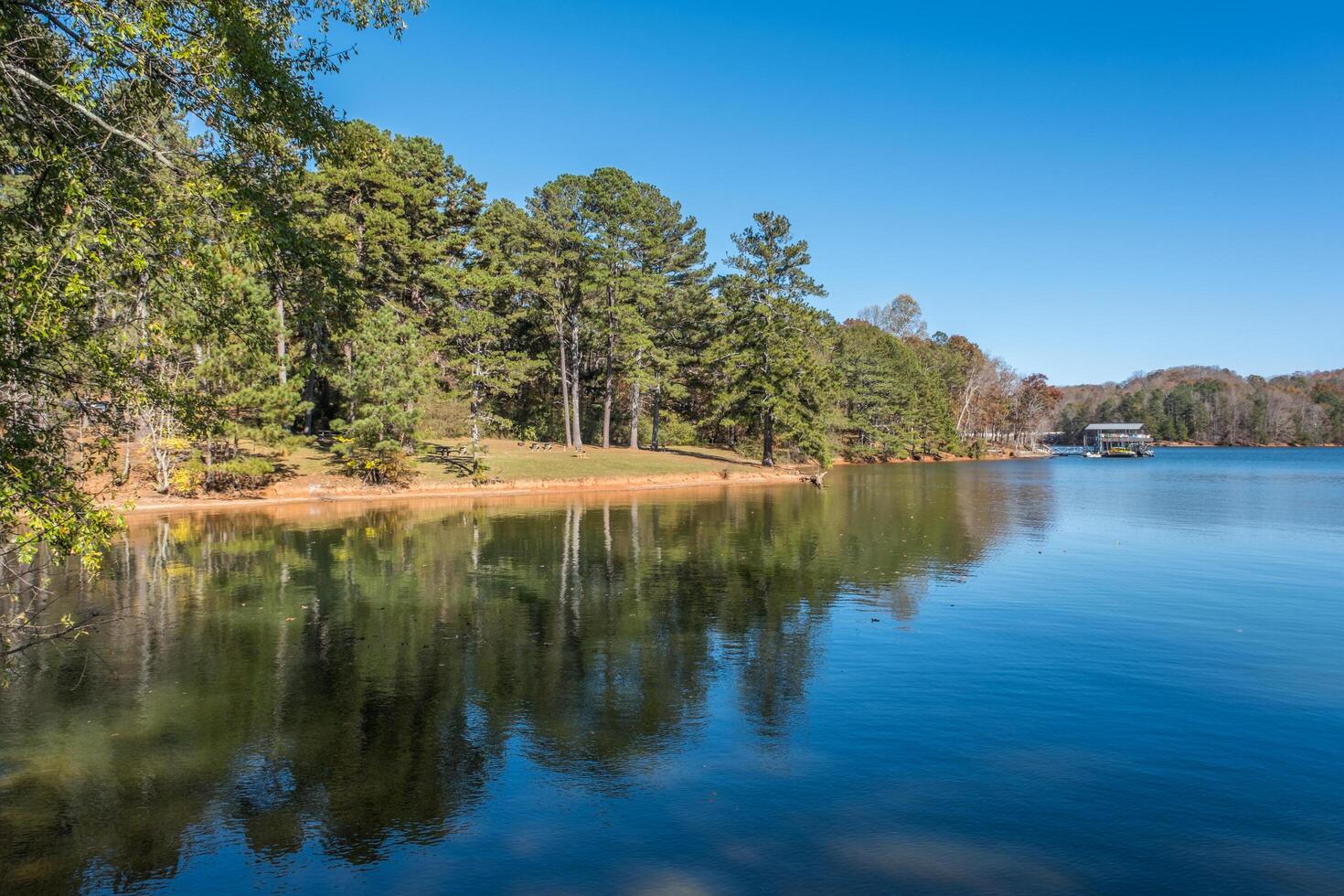 Park across the lake photo