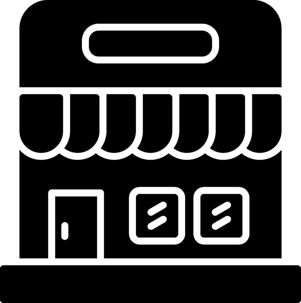 Supermarket Glyph Icon vector