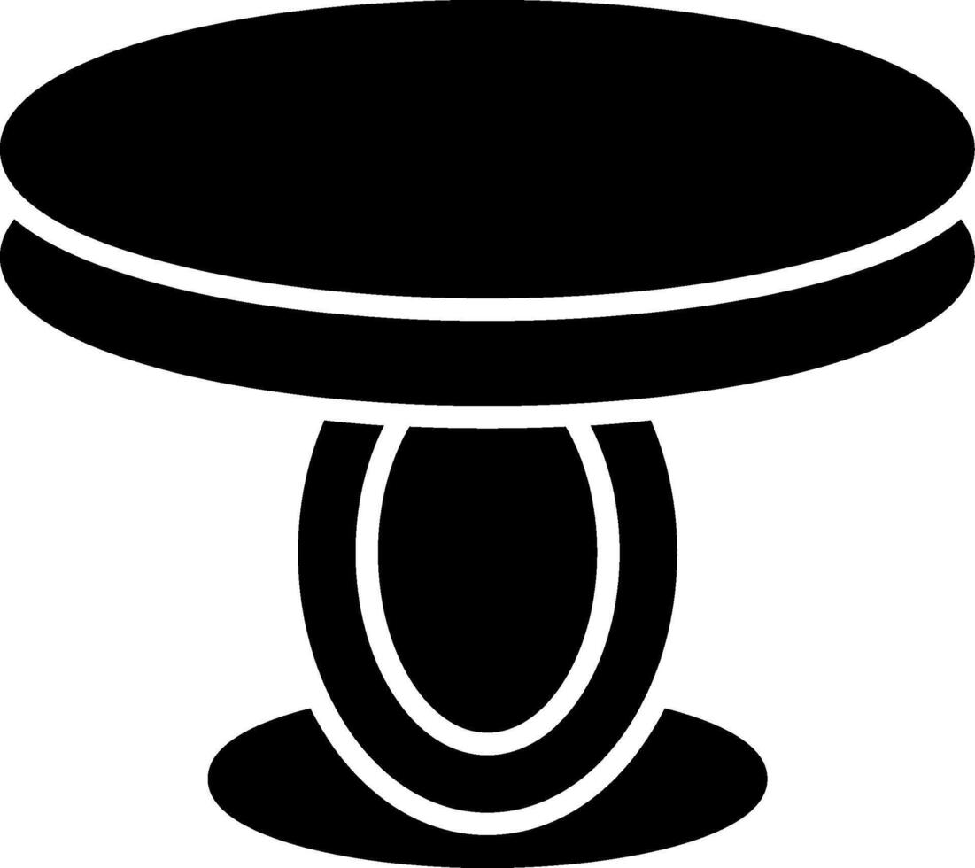 icono de glifo de mesa de comedor vector