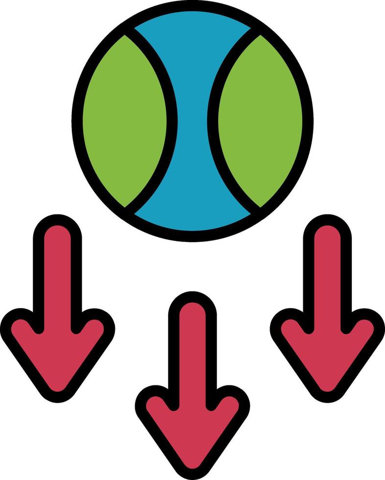 Gravity Line Filled Icon vector