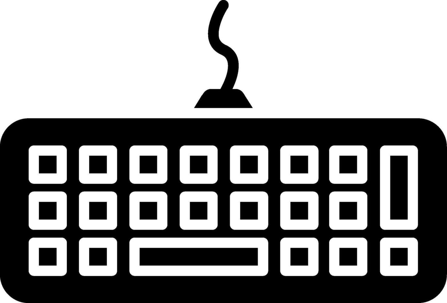 teclado glifo icono vector