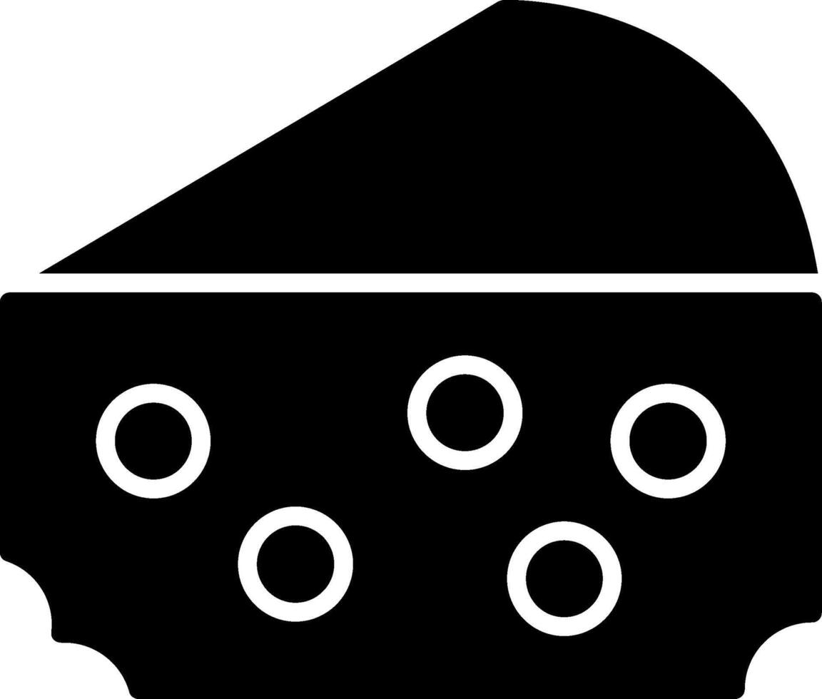 Cheese Glyph Icon vector